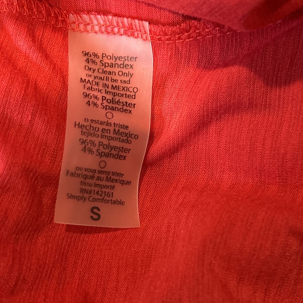 LuLaRoe Red Slub Knit Longline‎ Duster Cardigan Pockets Small - Picture 6 of 6